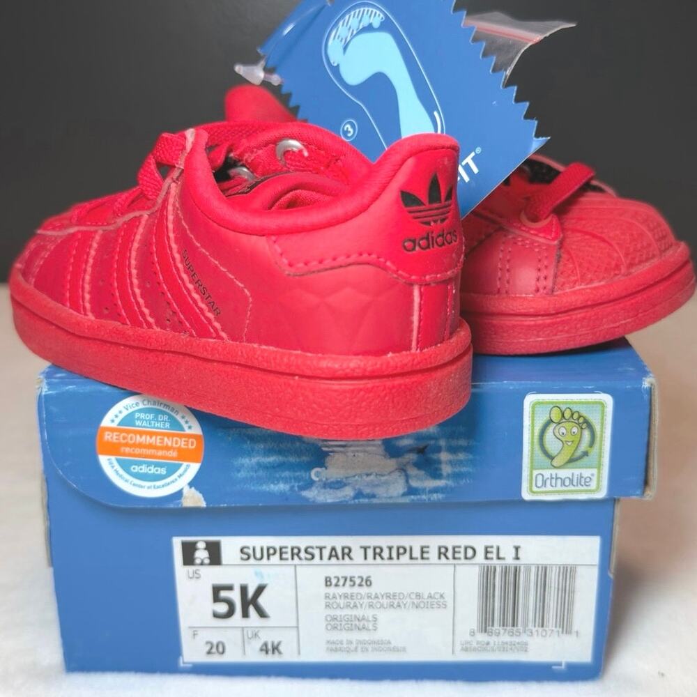 Adidas Superstar I “Triple Red” - B27526 | 5C/K